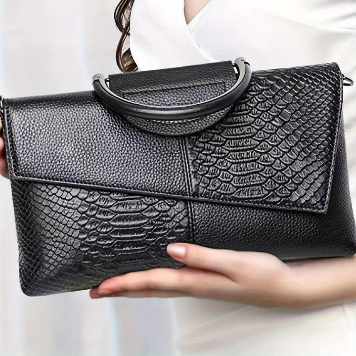 Cassandra | Sac à Main avec Motif de Crocodile Opulent