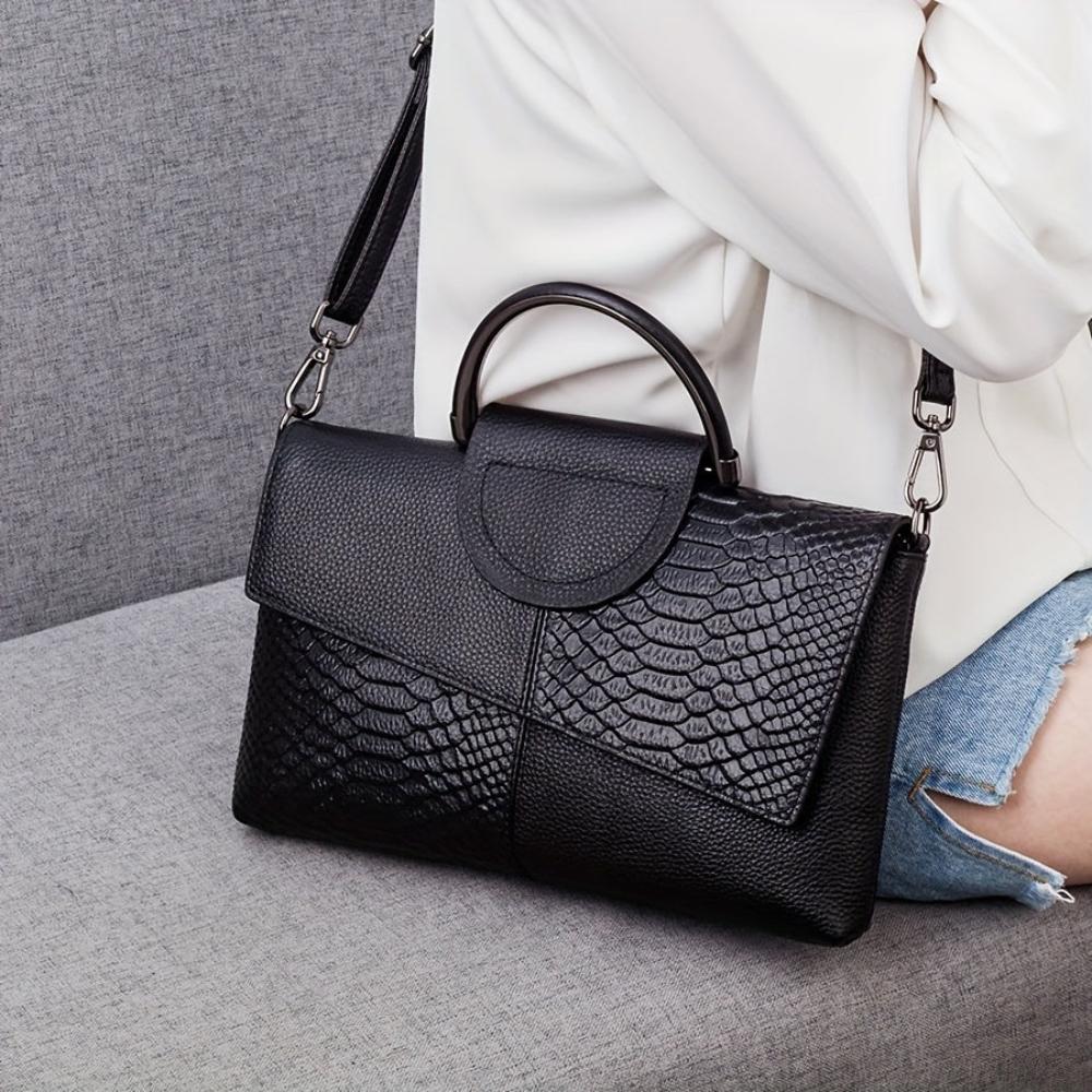 Cassandra | Sac à Main avec Motif de Crocodile Opulent