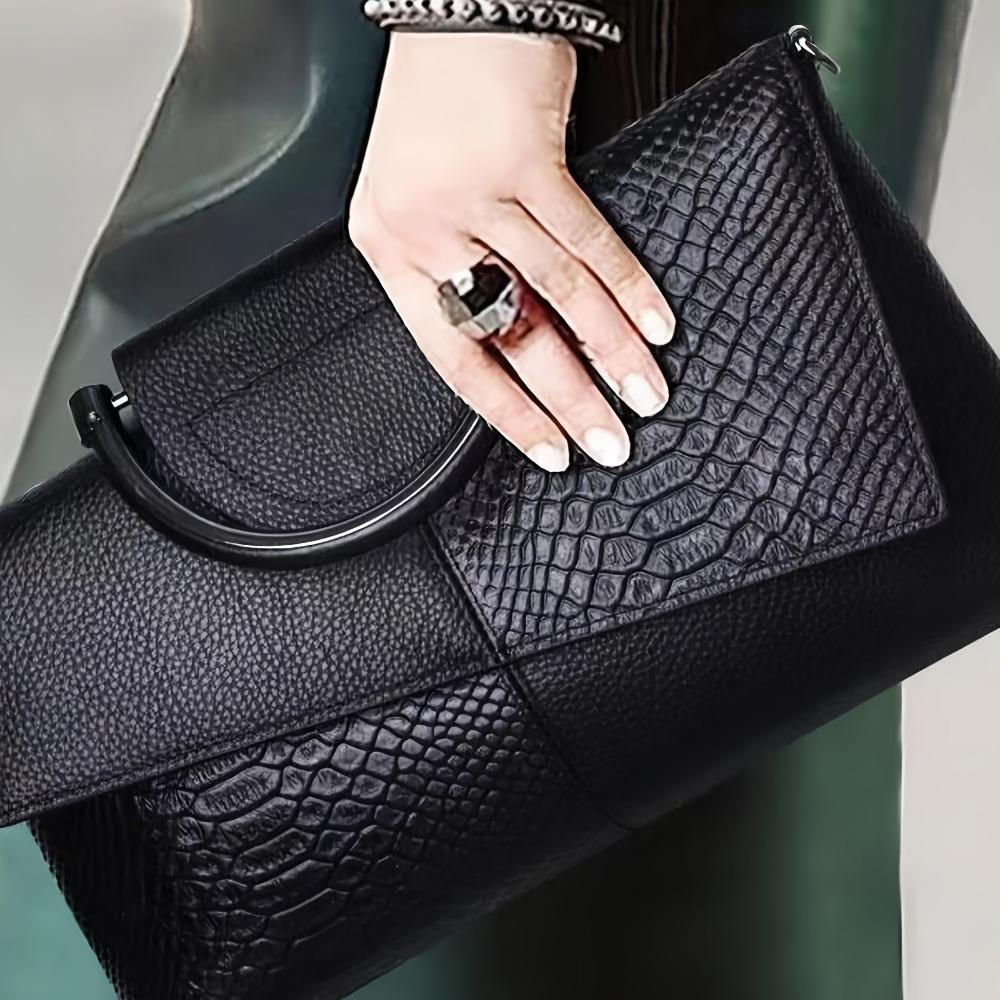 Cassandra | Sac à Main avec Motif de Crocodile Opulent